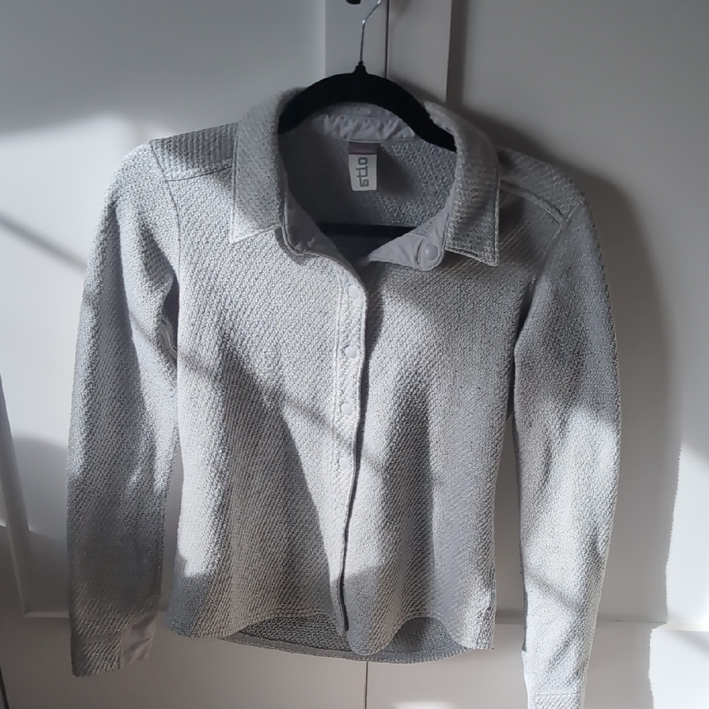 Elegant Gray Textured Blazer by